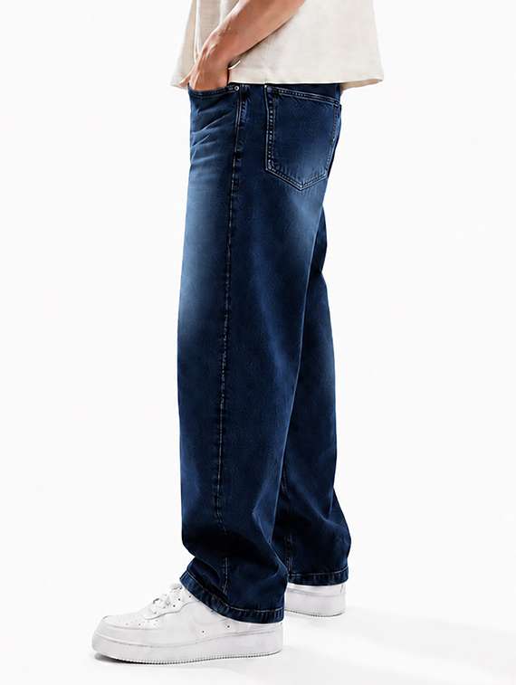 men washed mid rise full length baggy jeans - 22580690 -  Standard Image - 2
