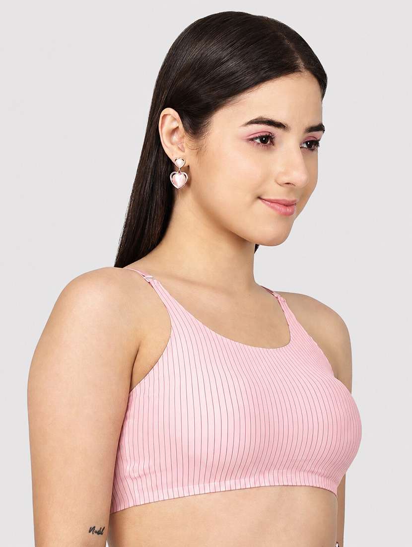 Women Striped Full Coverage Bralette - 22580981 -  Standard Image - 2