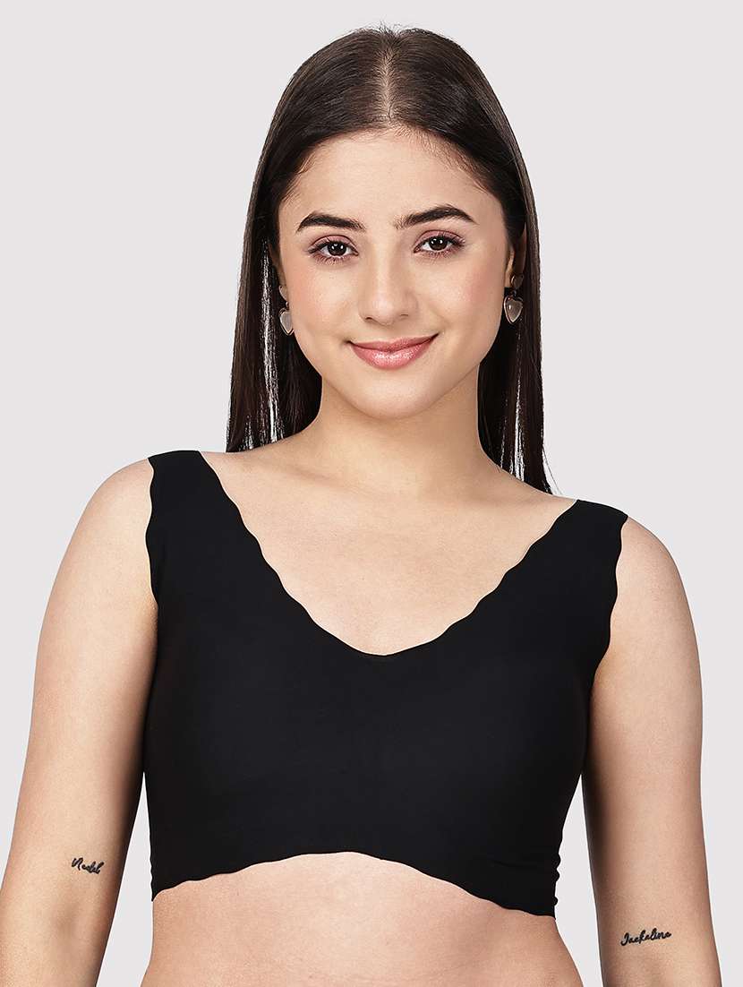 women solid full coverage bralette