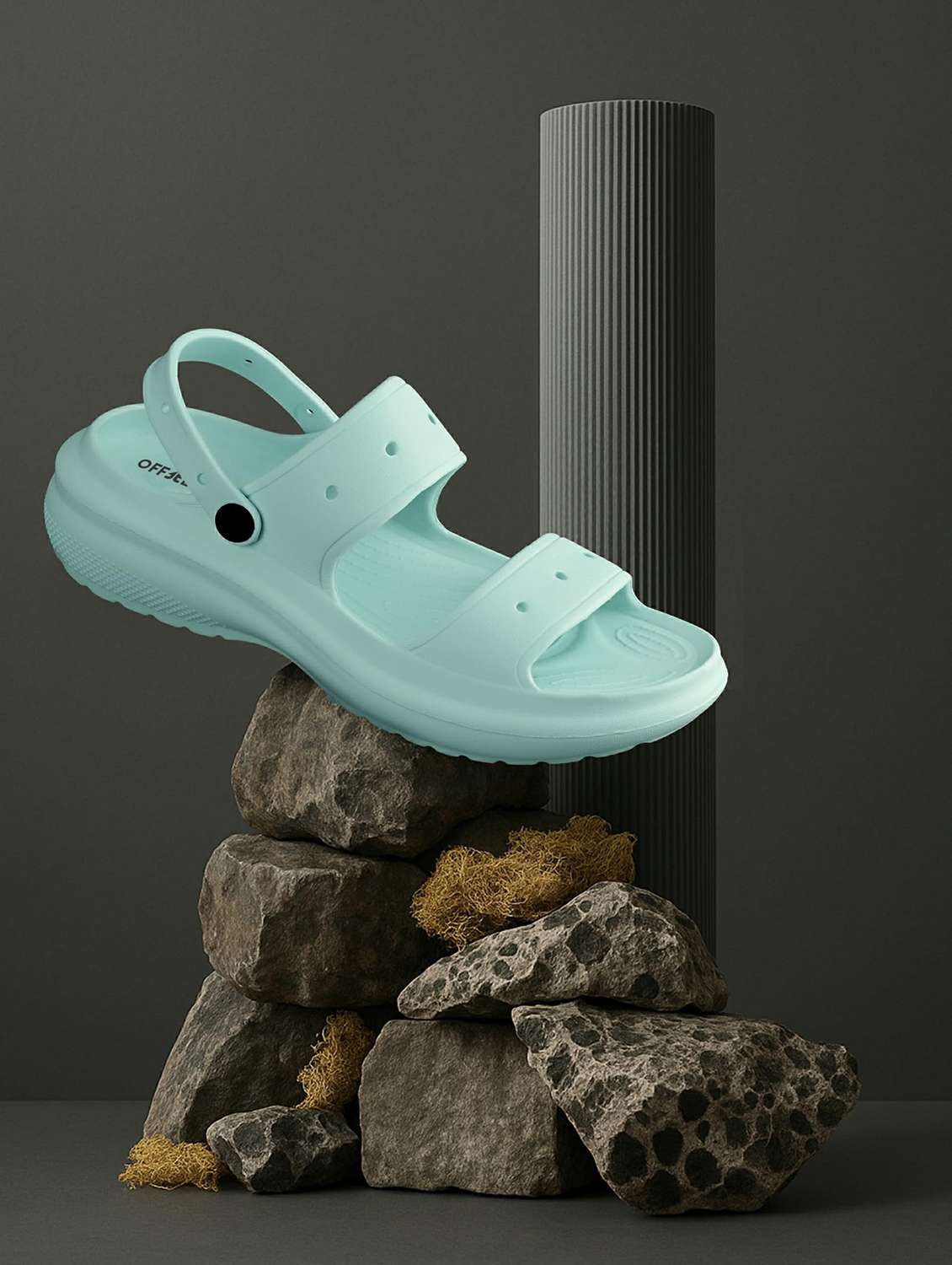 women textured back strap sandal