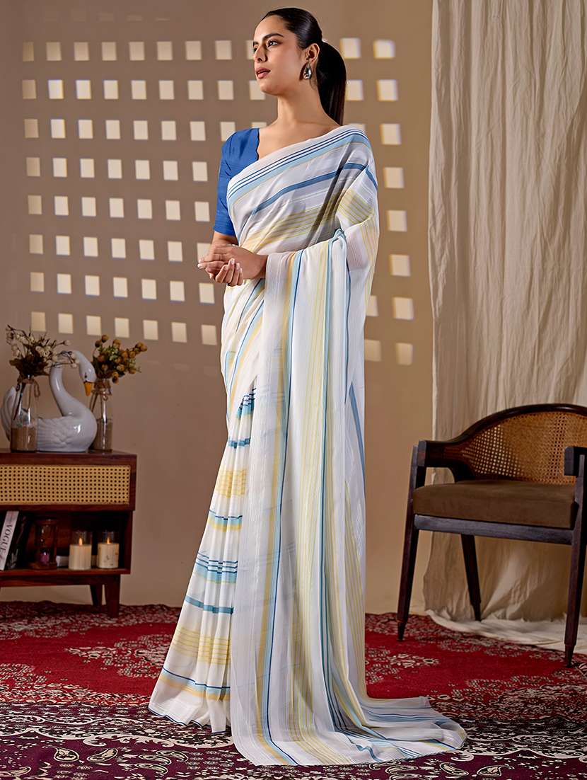 women printed casual wear saree with blouse - 22581435 -  Standard Image - 2