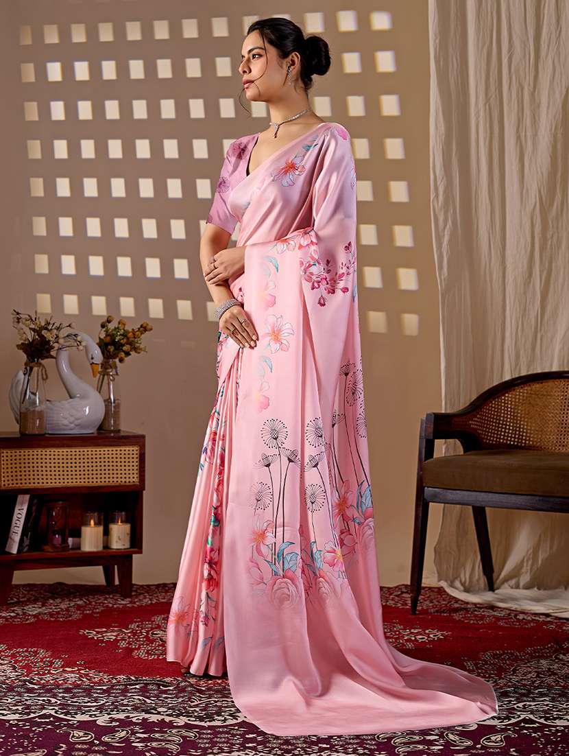 women printed casual wear saree with blouse - 22581458 -  Standard Image - 2