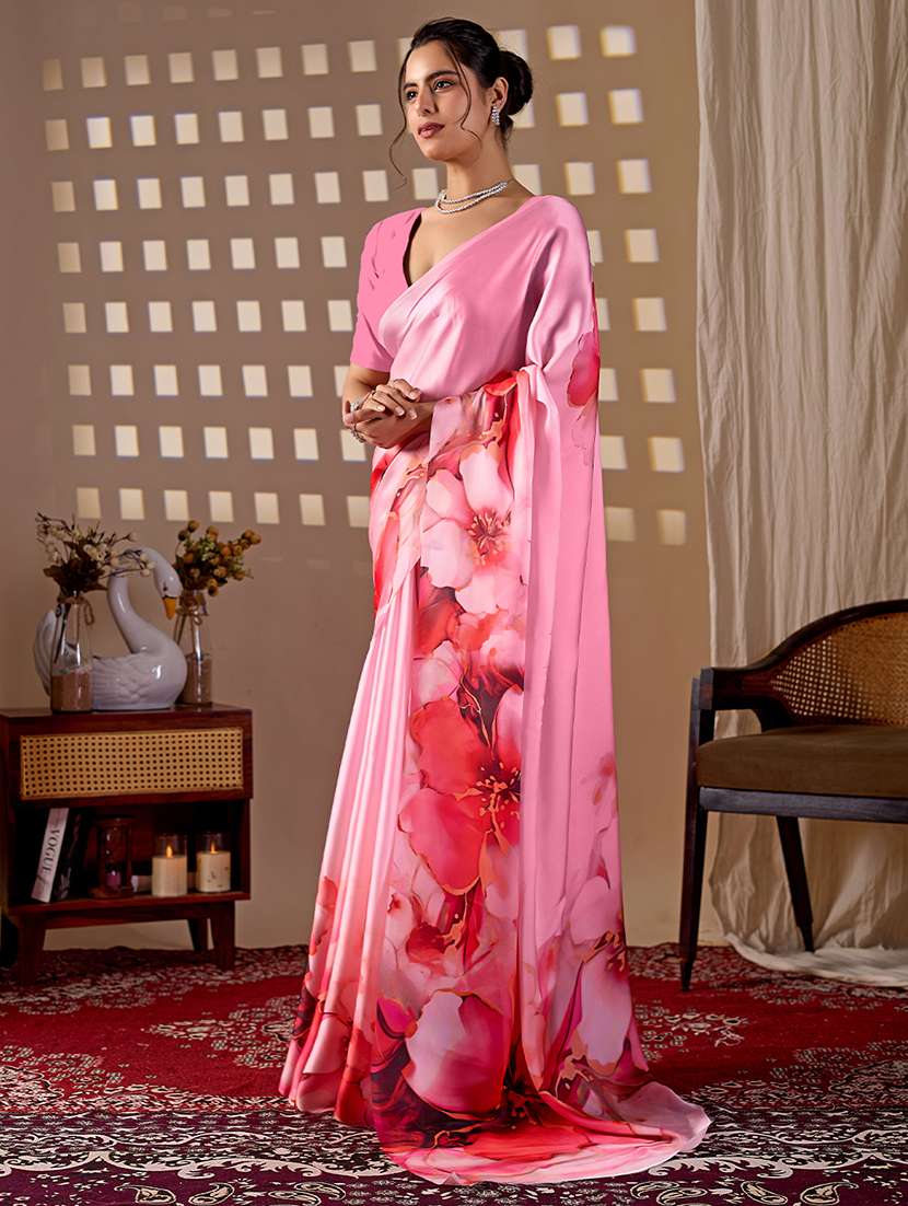women printed casual wear saree with blouse - 22581466 -  Standard Image - 2
