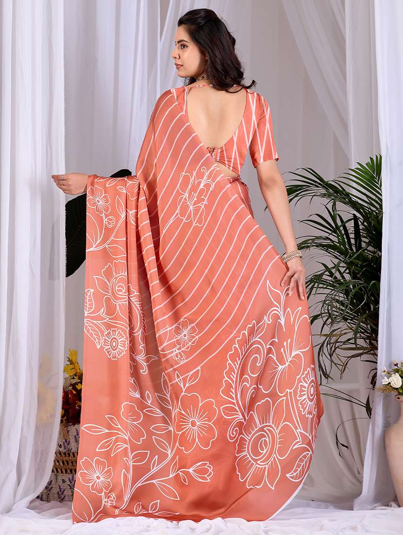 women printed casual wear saree with blouse - 22581479 -  Standard Image - 2