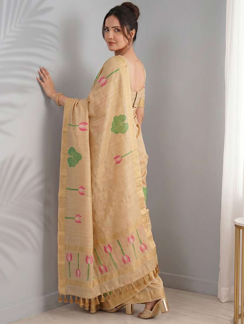 women printed casual wear saree with blouse - 22581519 -  Standard Image - 2