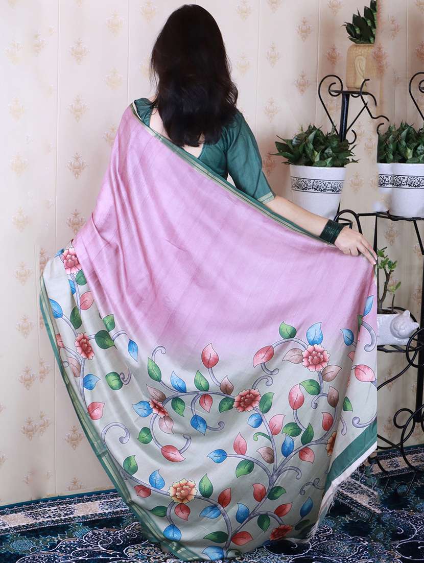 women printed casual wear saree with blouse - 22581538 -  Standard Image - 2