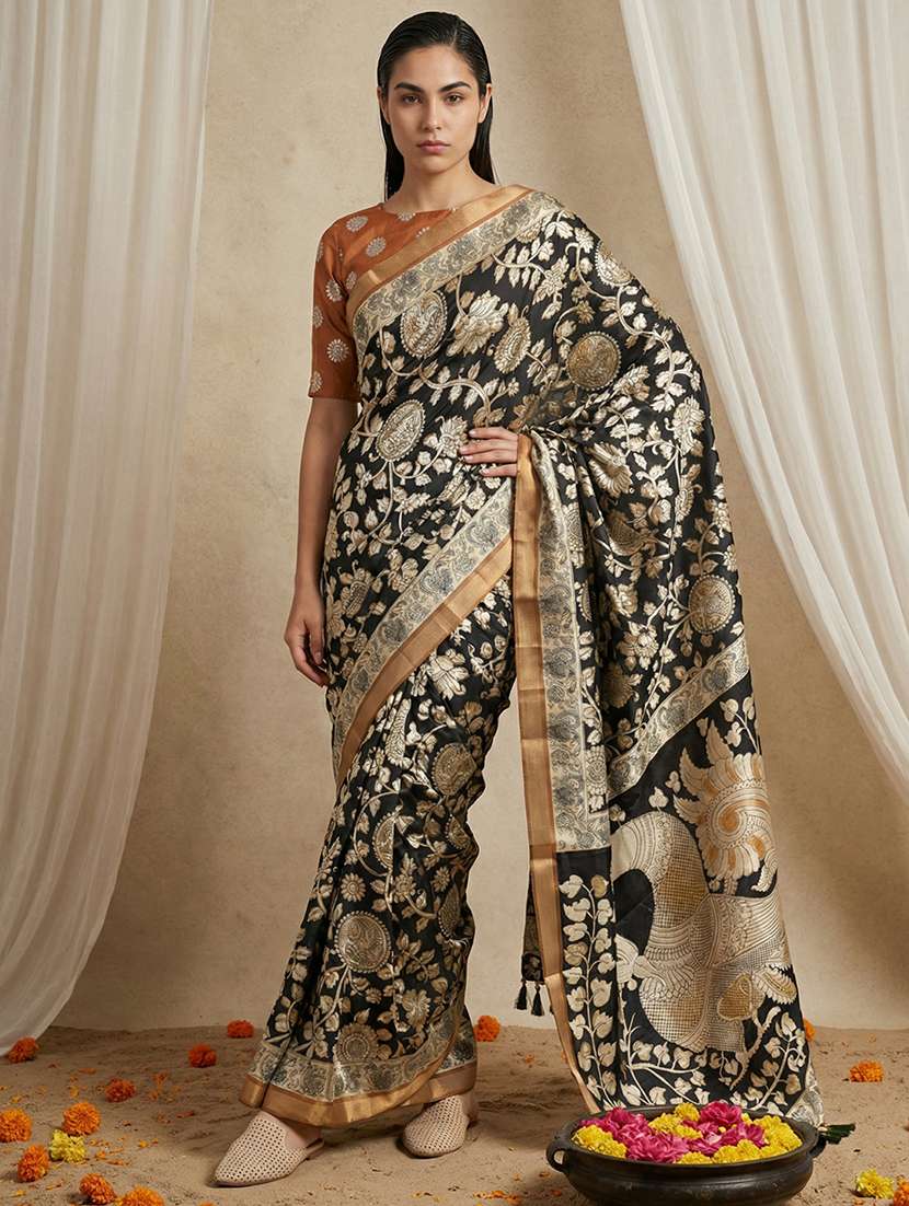 women printed casual wear saree with blouse - 22581547 -  Standard Image - 2