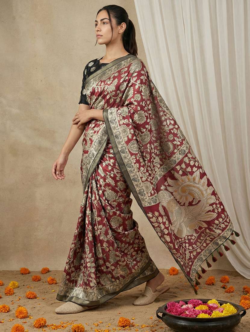 women printed casual wear saree with blouse - 22581550 -  Standard Image - 2