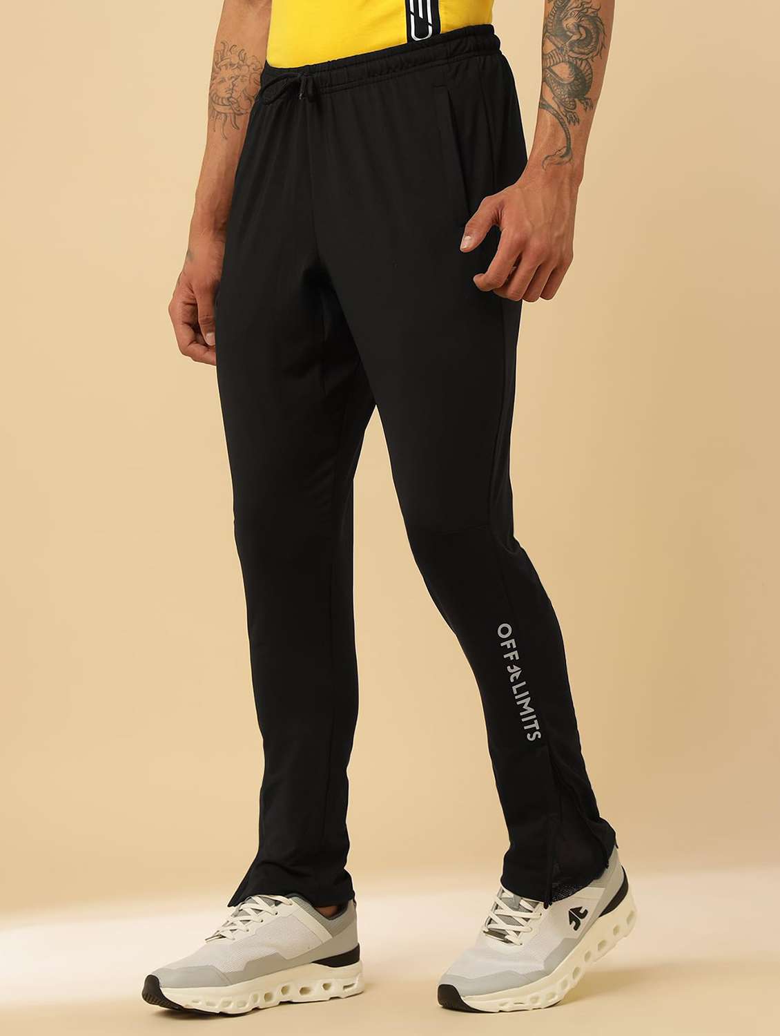men typographic mid rise regular fit track pant - 22581763 -  Standard Image - 2