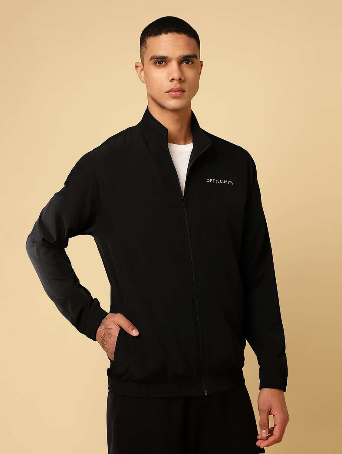 men logo printed long sleeves regular fit jacket - 22581814 -  Standard Image - 2