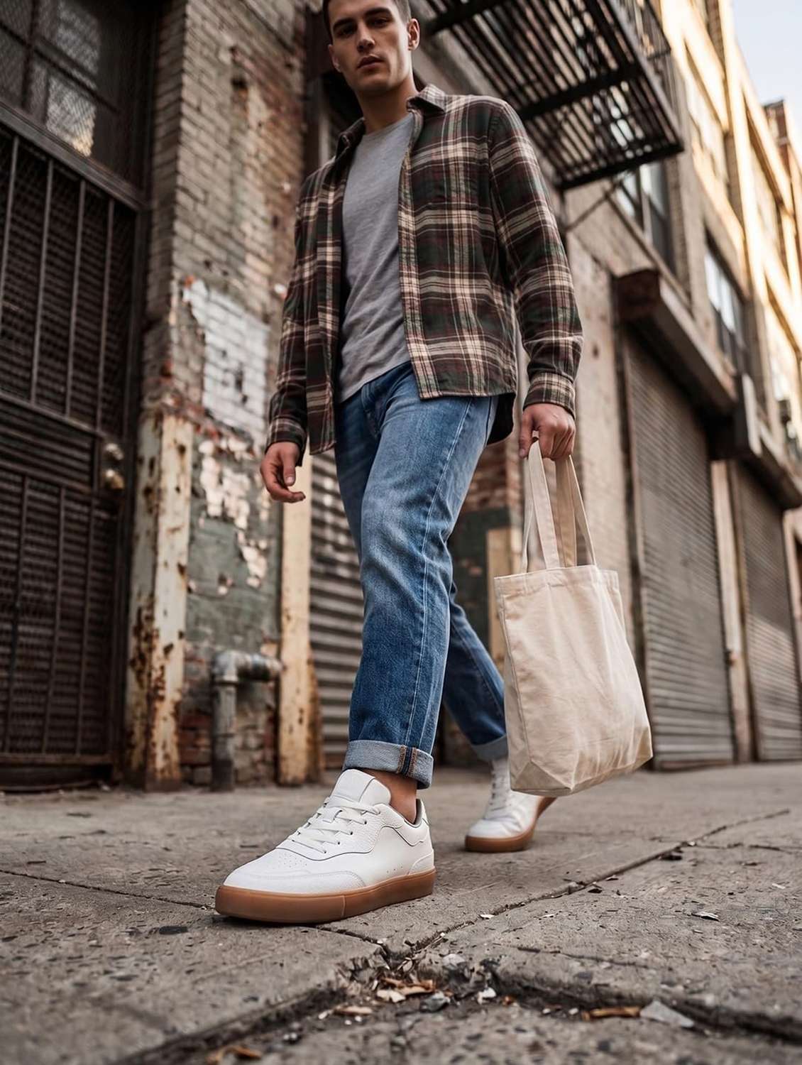 Men Solid Lace Up Sneaker - Image 4