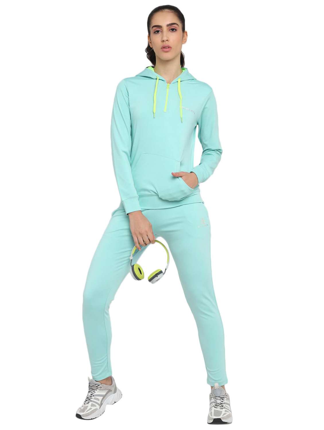 women solid long sleeves active wear set - 22582141 -  Standard Image - 2