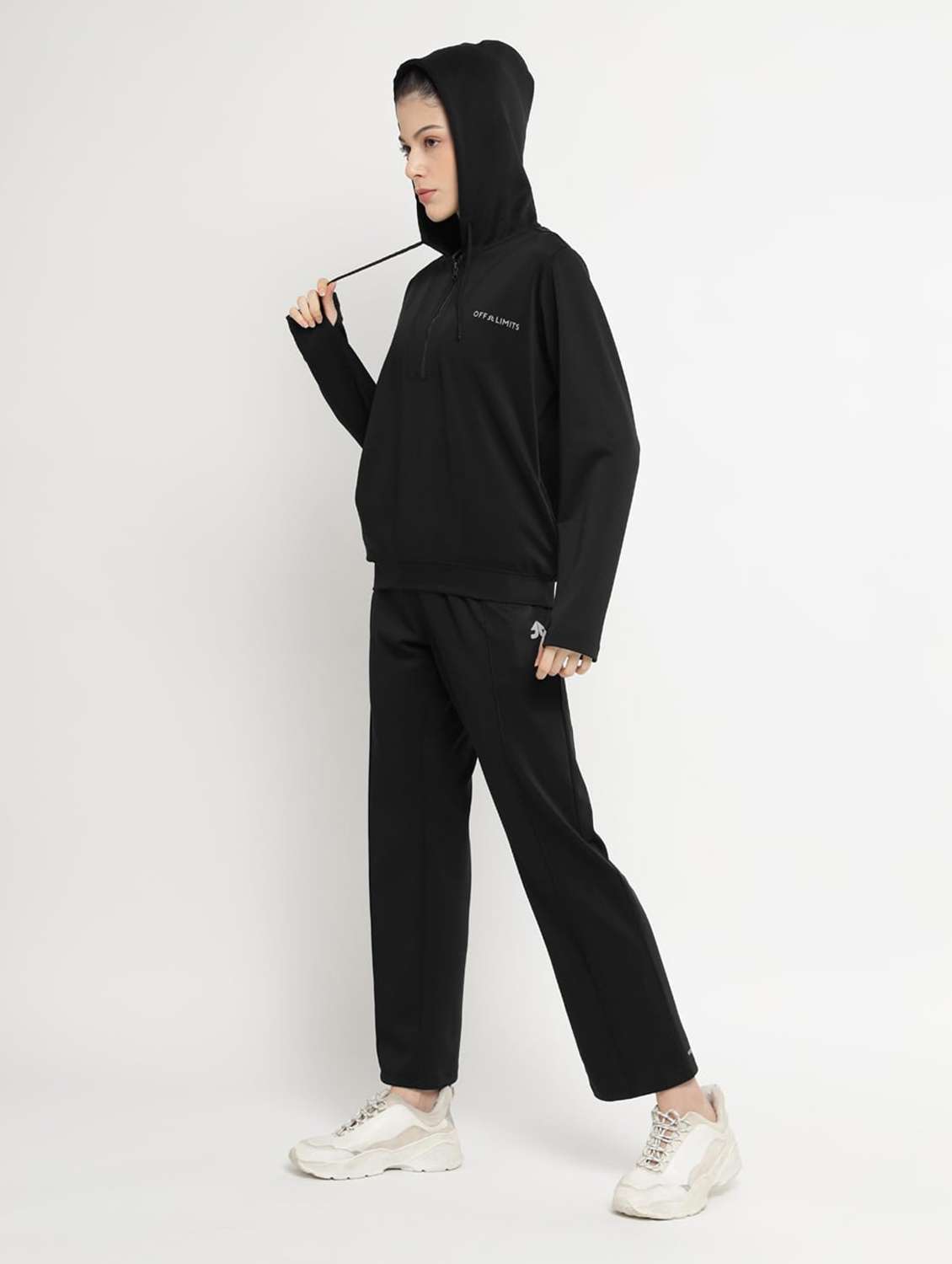 women solid long sleeves active wear set - 22582146 -  Standard Image - 2
