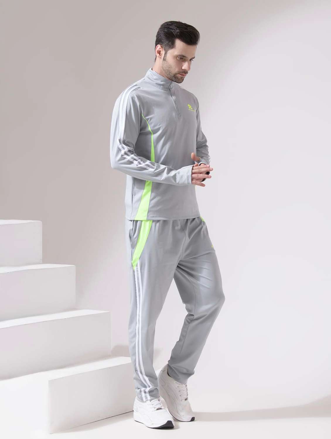 men taped long sleeves track suit - 22582230 -  Standard Image - 2