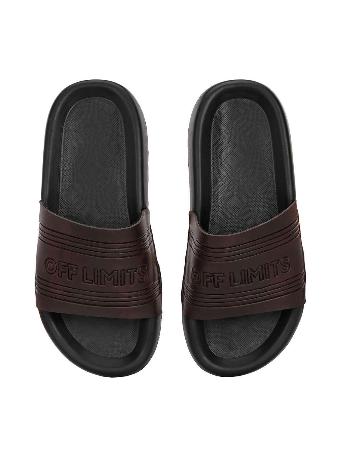 Men Textured Slip On Slider - 22582362 -  Standard Image - 2