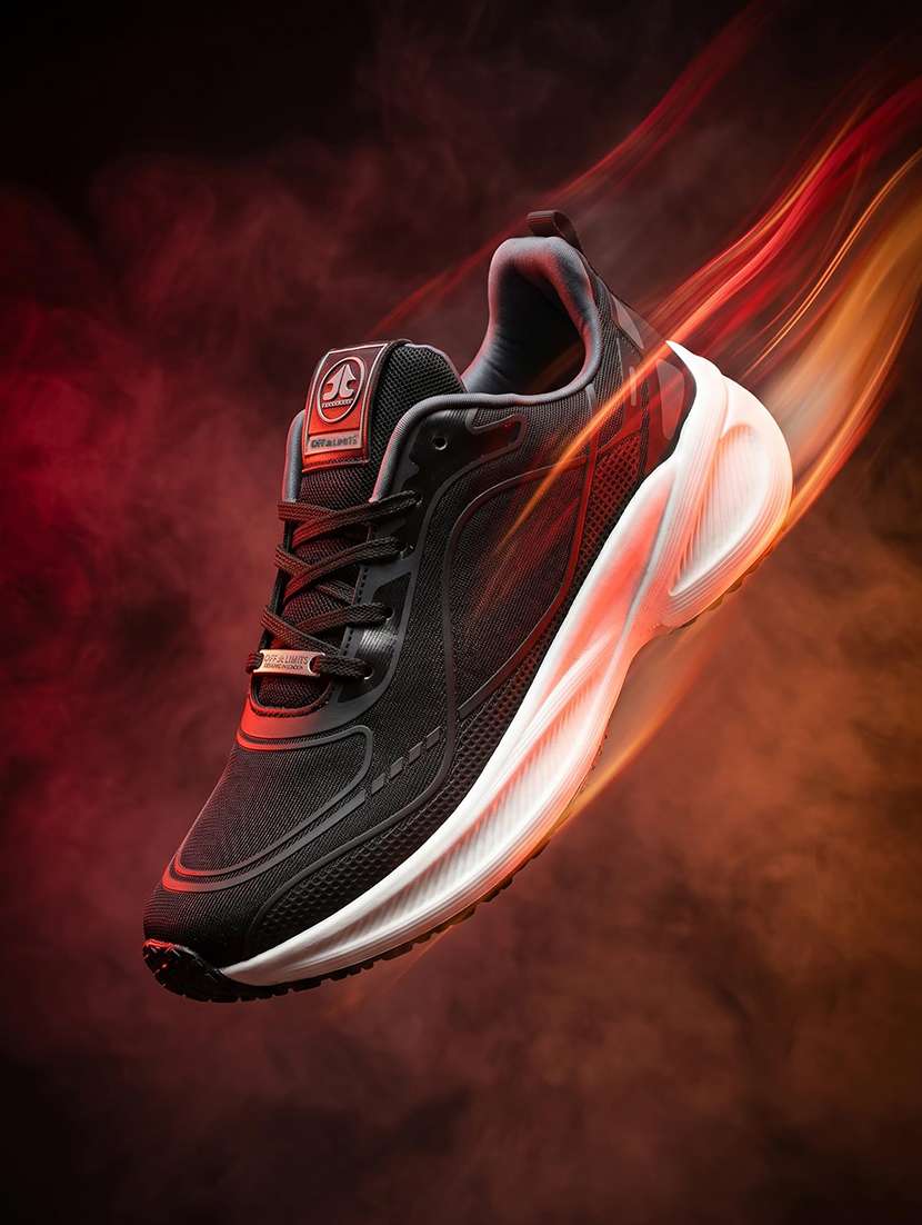 men solid lace up sport shoes