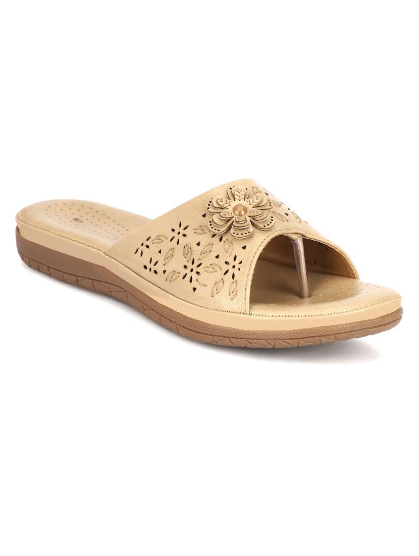 women cutwork toe separator flats - 22582817 -  Standard Image - 2