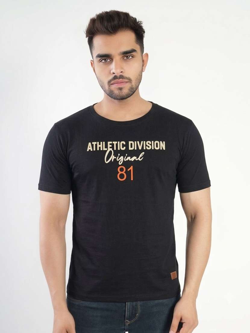 men printed short sleeves regular fit t-shirt