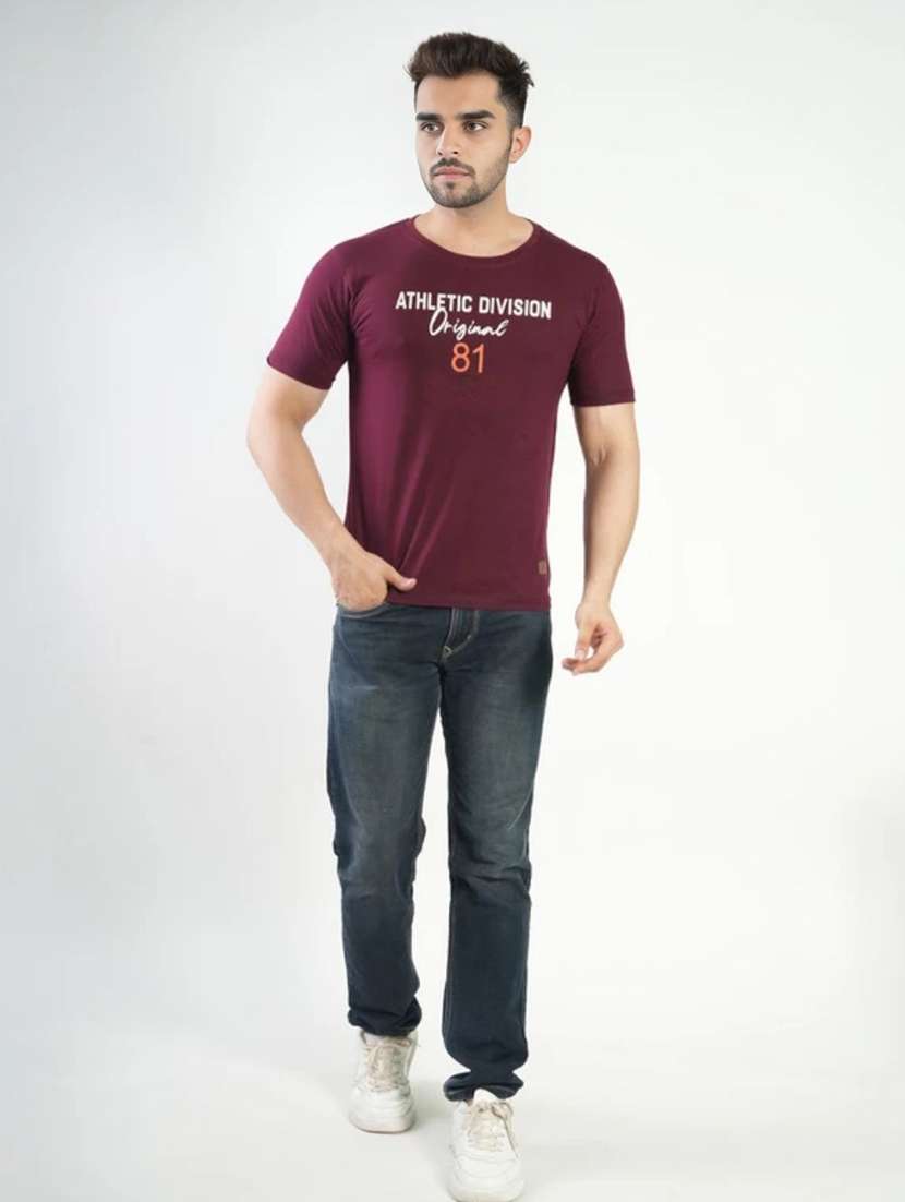 Men Printed Short Sleeves Regular Fit T-shirt - 22582873 -  Standard Image - 2
