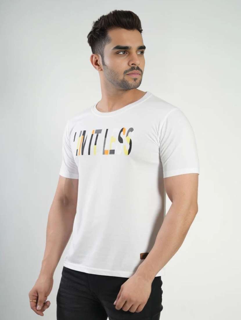 Men Printed Short Sleeves Regular Fit T-shirt - 22582886 -  Standard Image - 2