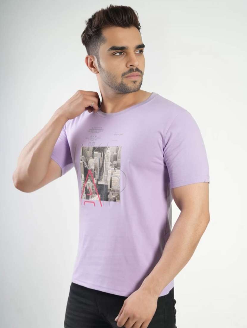 Men Printed Short Sleeves Regular Fit T-shirt - 22582888 -  Standard Image - 2