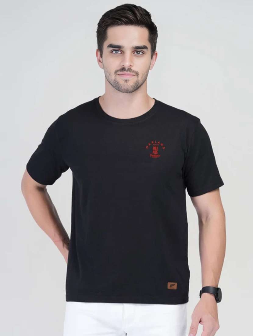 men printed short sleeves regular fit t-shirt