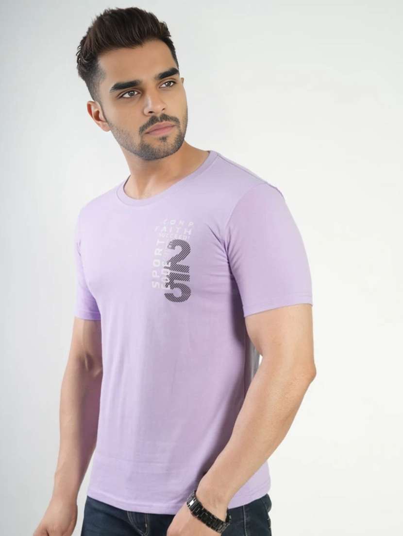 Men Printed Short Sleeves Regular Fit T-shirt - 22582903 -  Standard Image - 2