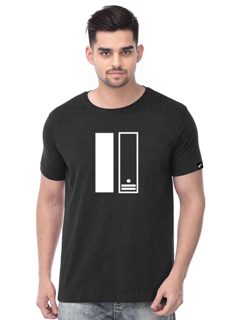 men printed short sleeves regular fit t-shirt