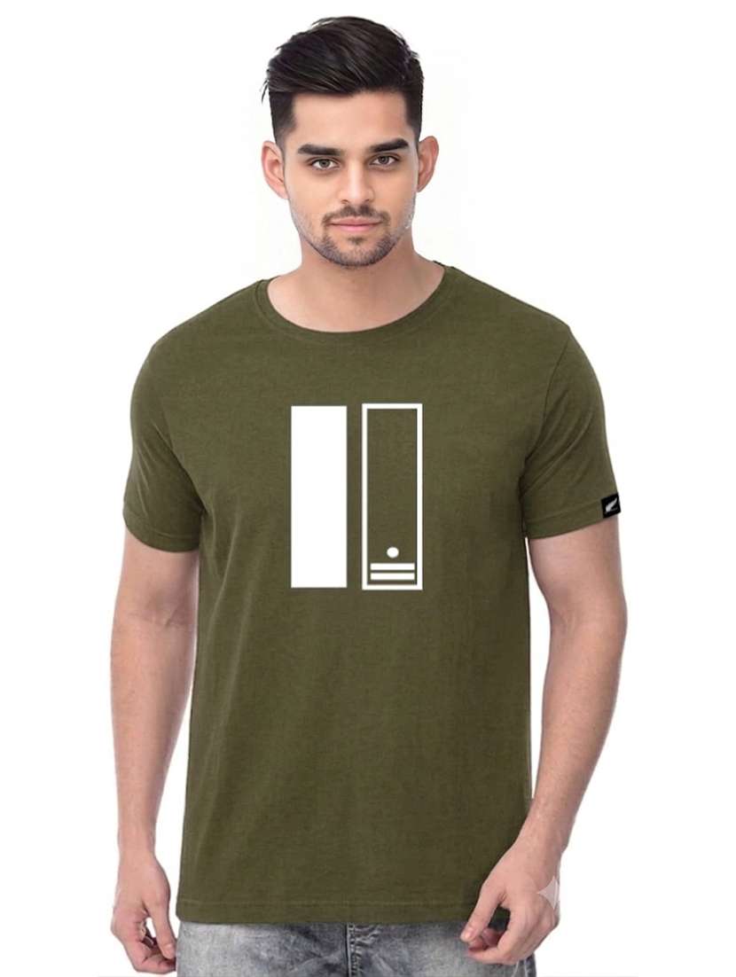 men printed short sleeves regular fit t-shirt