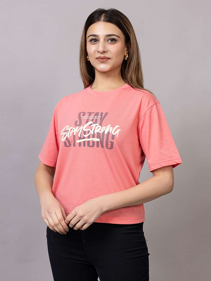 women printed short sleeves regular fit t-shirt - 22582935 -  Standard Image - 2