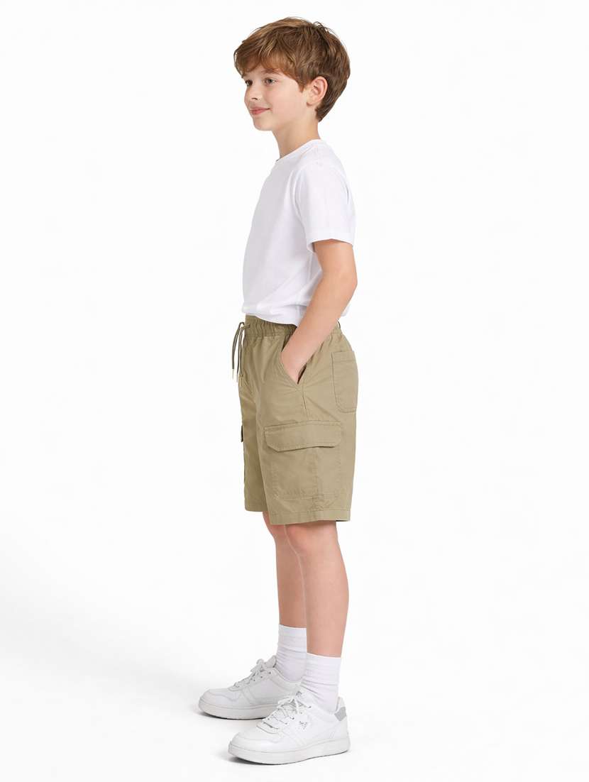 boys solid mid rise regular fit shorts - 22582993 -  Standard Image - 2
