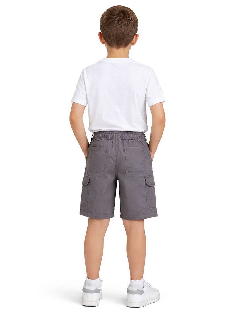 boys solid mid rise regular fit shorts - 22582994 -  Standard Image - 2