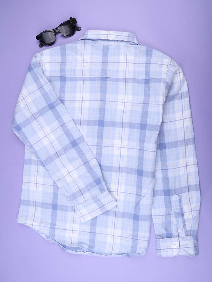 Boys Checkered Long Sleeves Regular Shirt - 22584031 -  Standard Image - 2