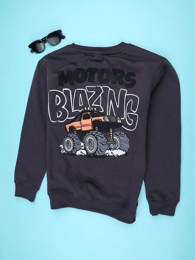 Boys Printed Long Sleeves Regular Fit Sweatshirt - 22584084 -  Standard Image - 2
