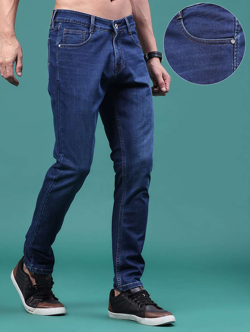 men washed mid rise full length slim fit jeans - 22585845 -  Standard Image - 2