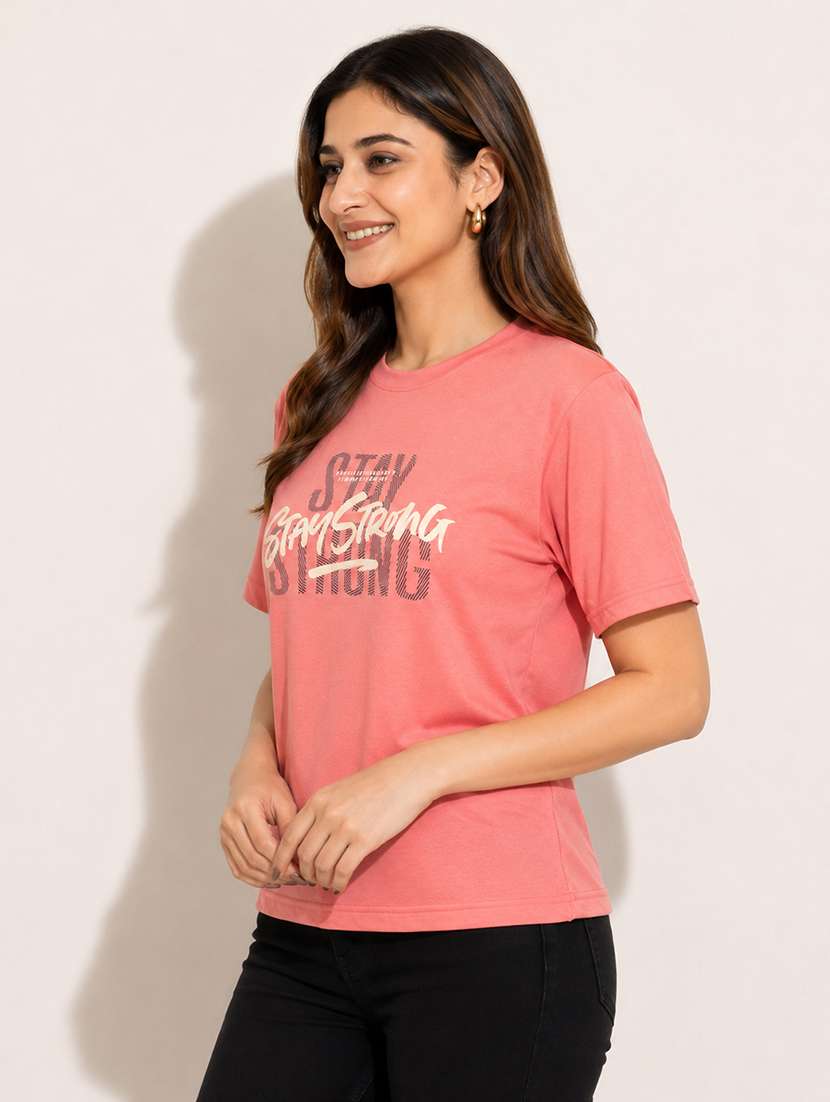 women printed short sleeves regular fit t-shirt - 22587272 -  Standard Image - 2