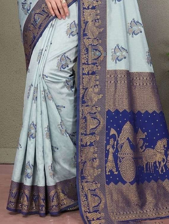 women self design banarasi saree with blouse - 22587416 -  Standard Image - 2