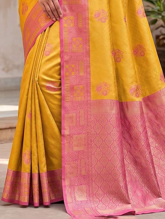 Women Self Design Banarasi Saree With Blouse - 22587428 -  Standard Image - 2