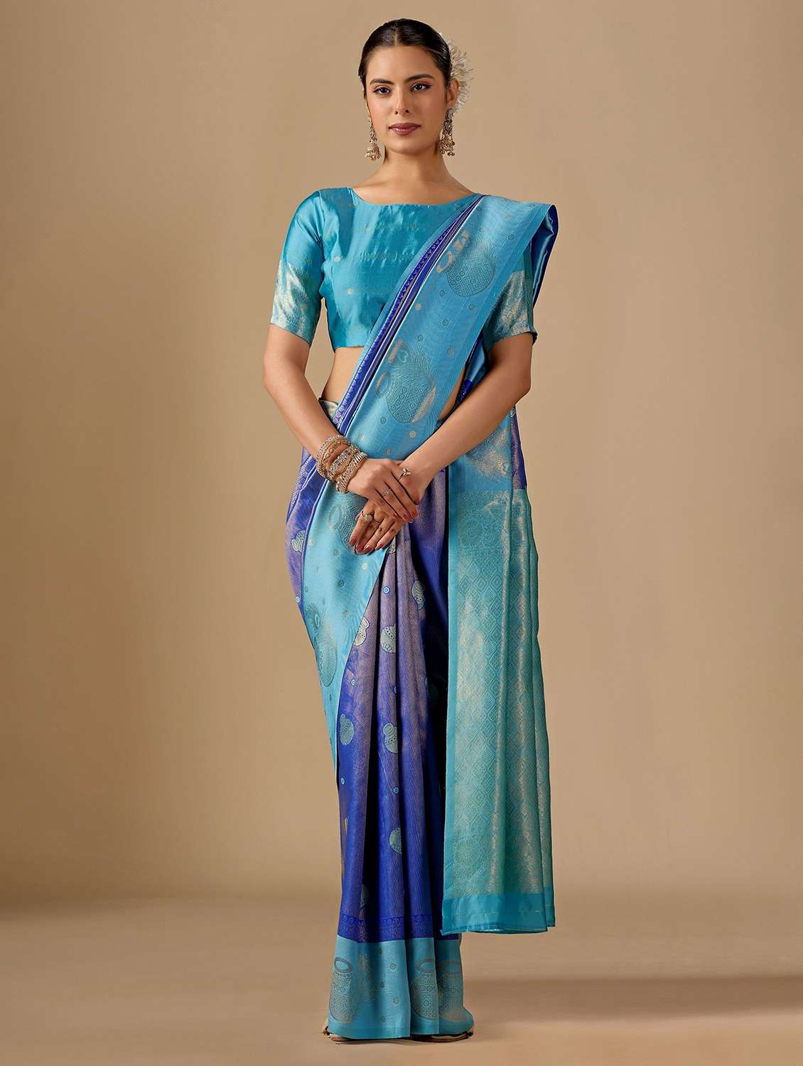 women self design banarasi saree with blouse - 22587429 -  Standard Image - 2