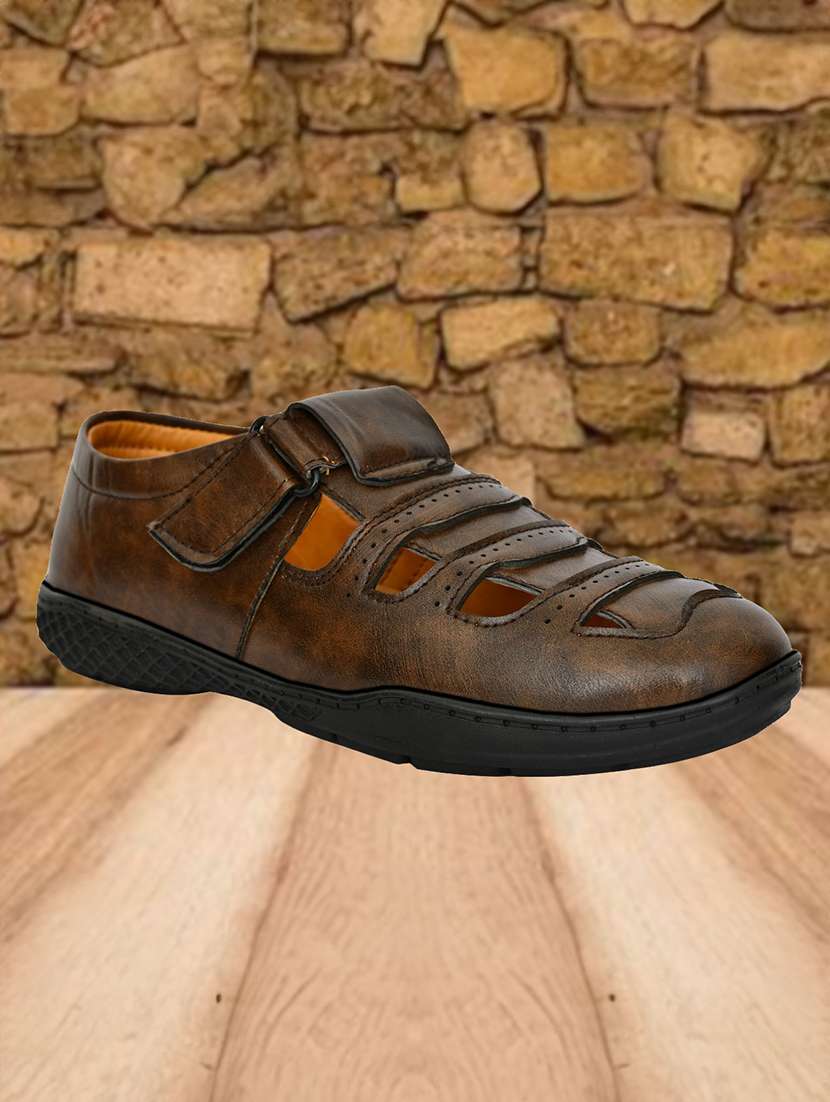 Men Textured Slip On Sandal - 22587610 -  Standard Image - 2