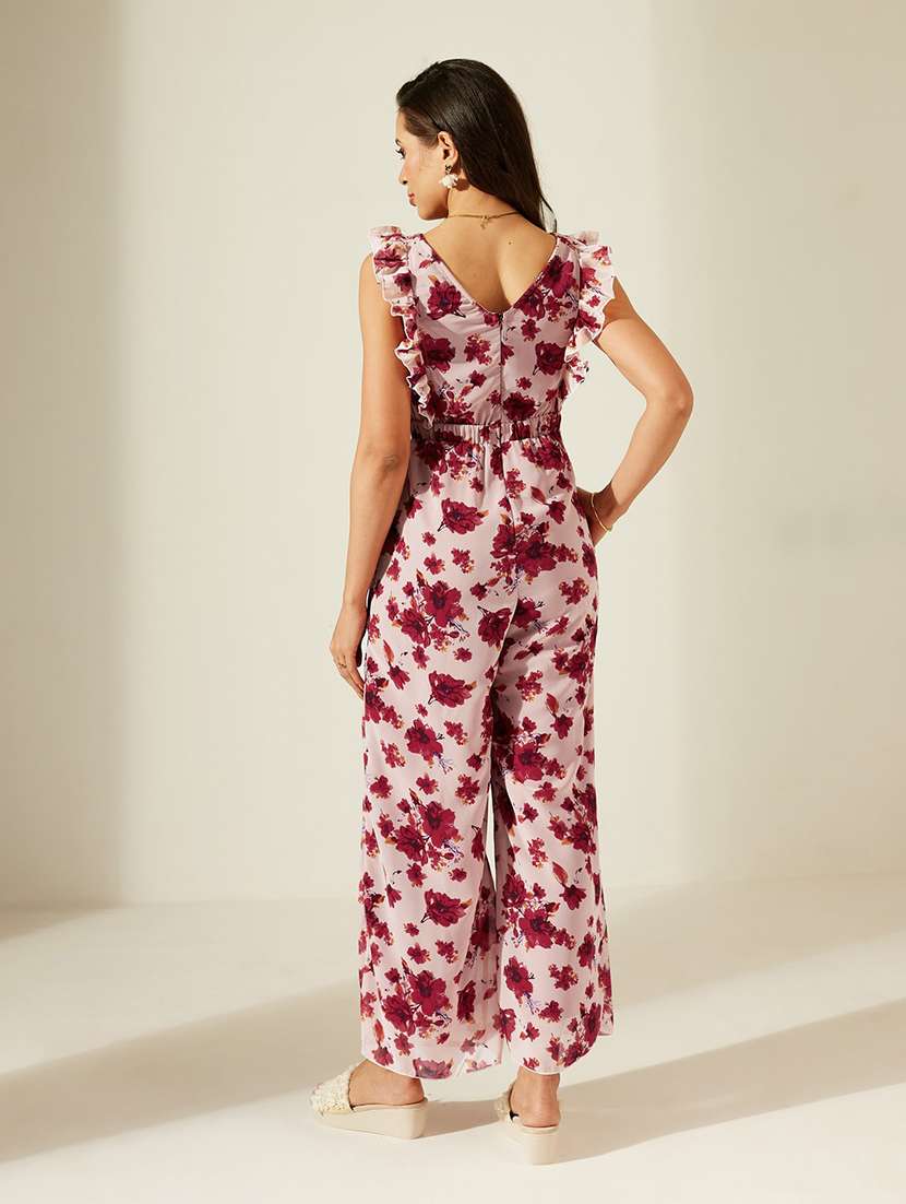 Women Printed Sleeveless Full Leg Jumpsuit - 22587930 -  Standard Image - 2