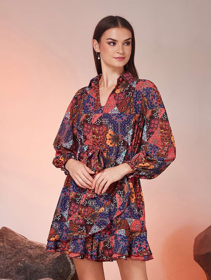 women printed long sleeves romper - 22587963 -  Standard Image - 2
