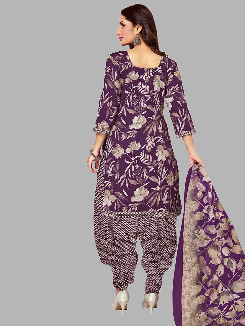 women printed three quarter sleeve kurta patiala with dupatta set - 22588011 -  Standard Image - 2