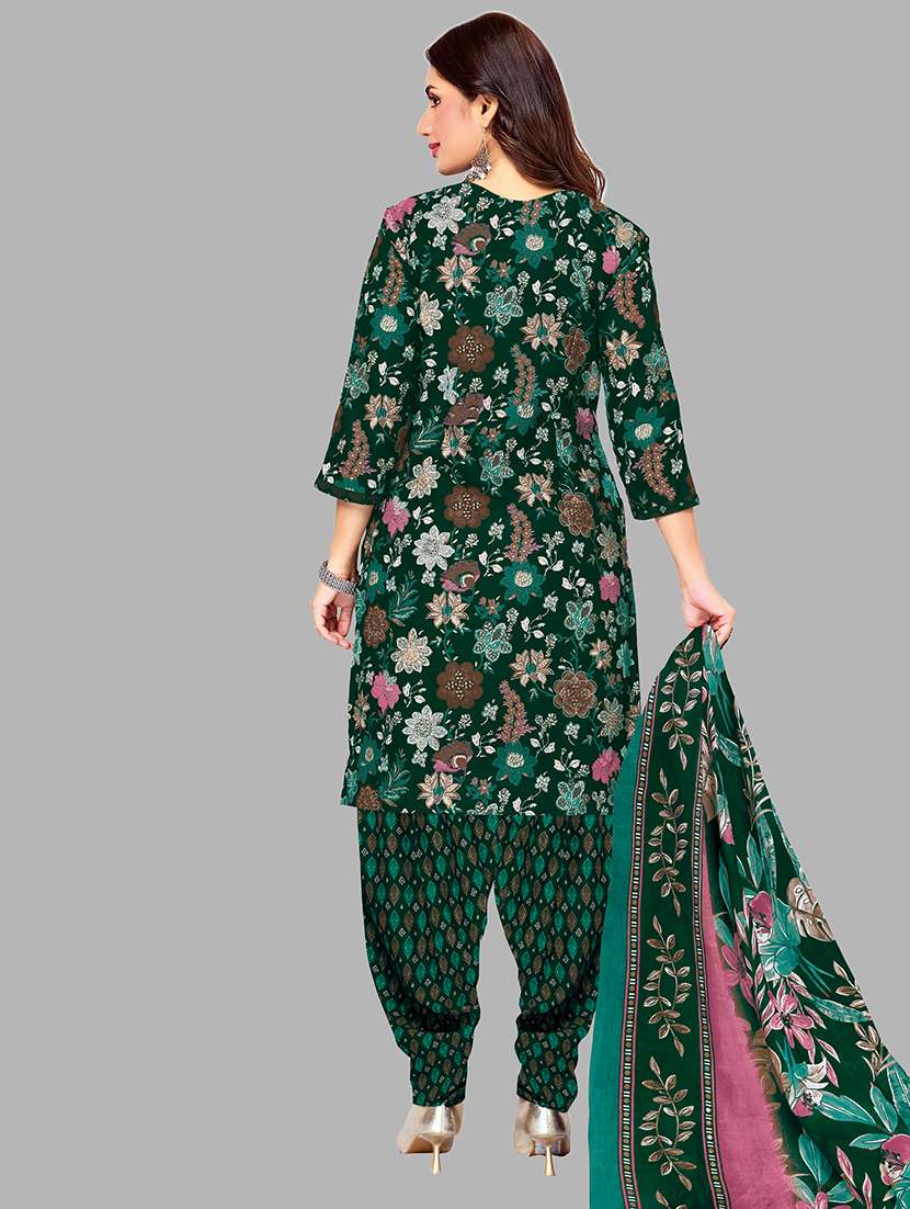 women printed three quarter sleeve kurta patiala with dupatta set - 22588014 -  Standard Image - 2