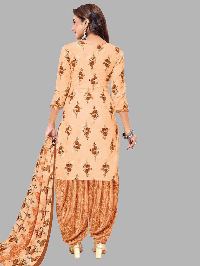 women printed three quarter sleeve kurta patiala with dupatta set - 22588015 -  Standard Image - 2