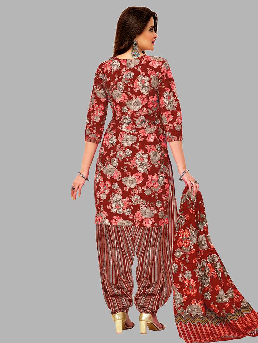 women printed three quarter sleeve kurta patiala with dupatta set - 22588016 -  Standard Image - 2