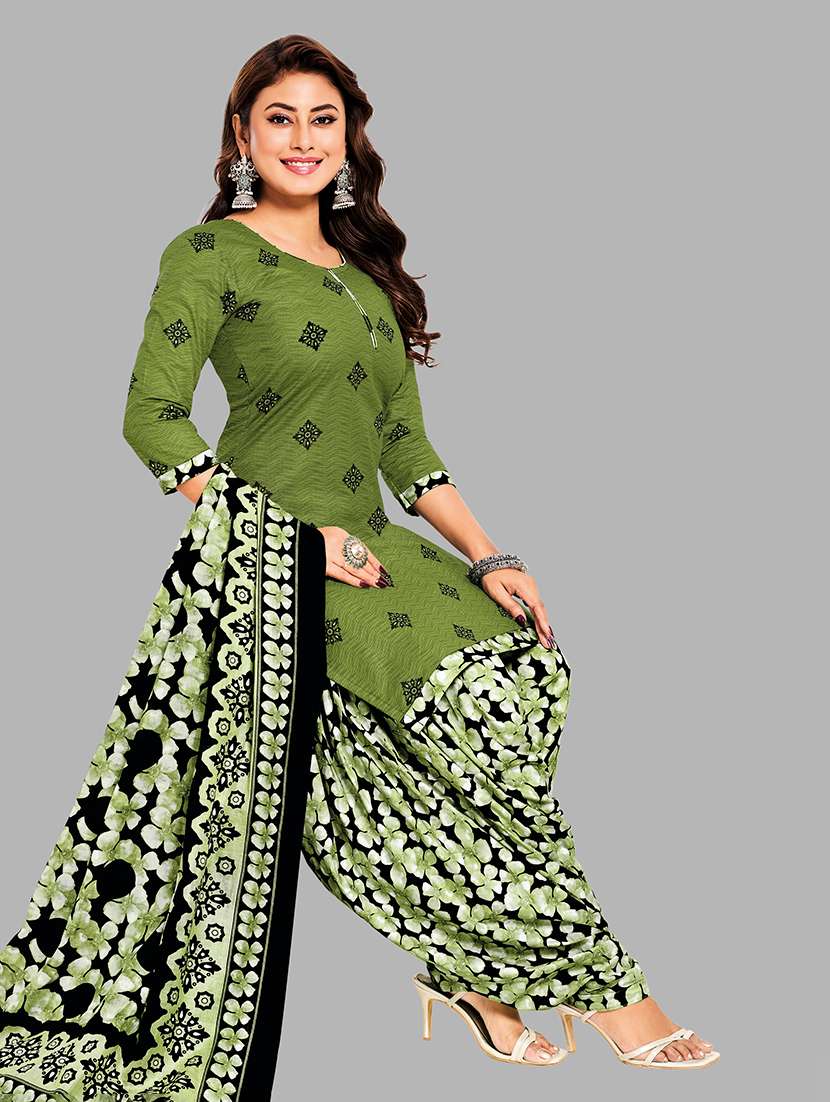 women printed three quarter sleeves kurta patiala with dupatta set - 22588021 -  Standard Image - 2