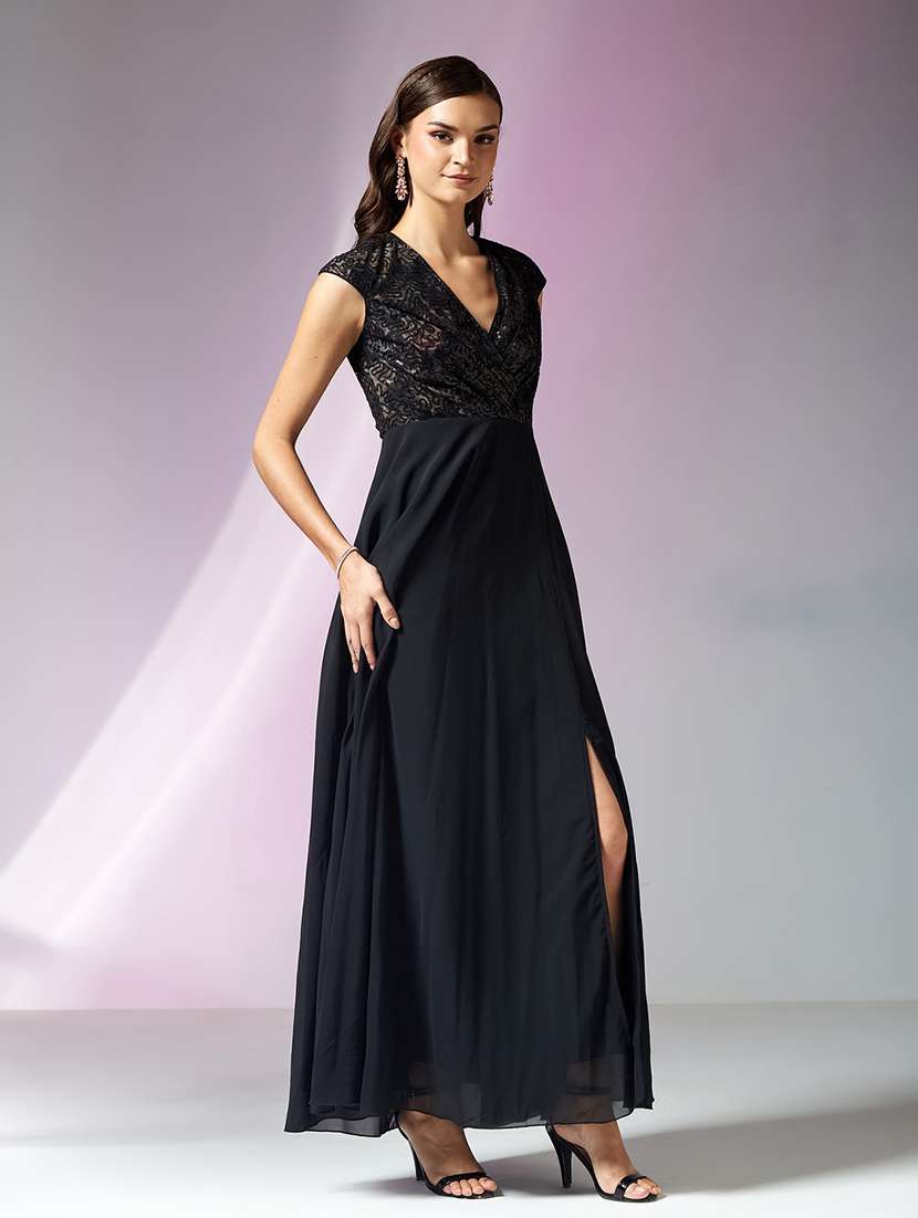 women embroidered cap sleeves fit and flare dress - 22588119 -  Standard Image - 2