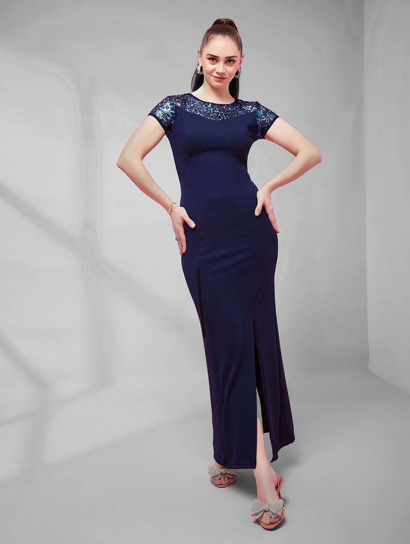 women sequined short sleeves sheath dress - 22588141 -  Standard Image - 2