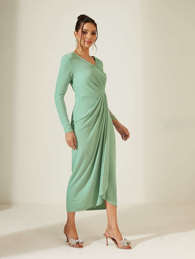 women embellished long sleeves sheath dress - 22588156 -  Standard Image - 2
